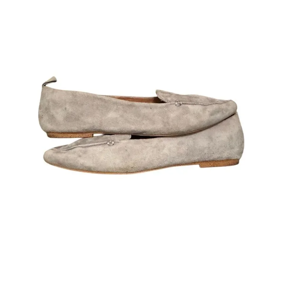 Jeffrey Campbell Women's Gray Suede Pointed Toe Flats Size 6